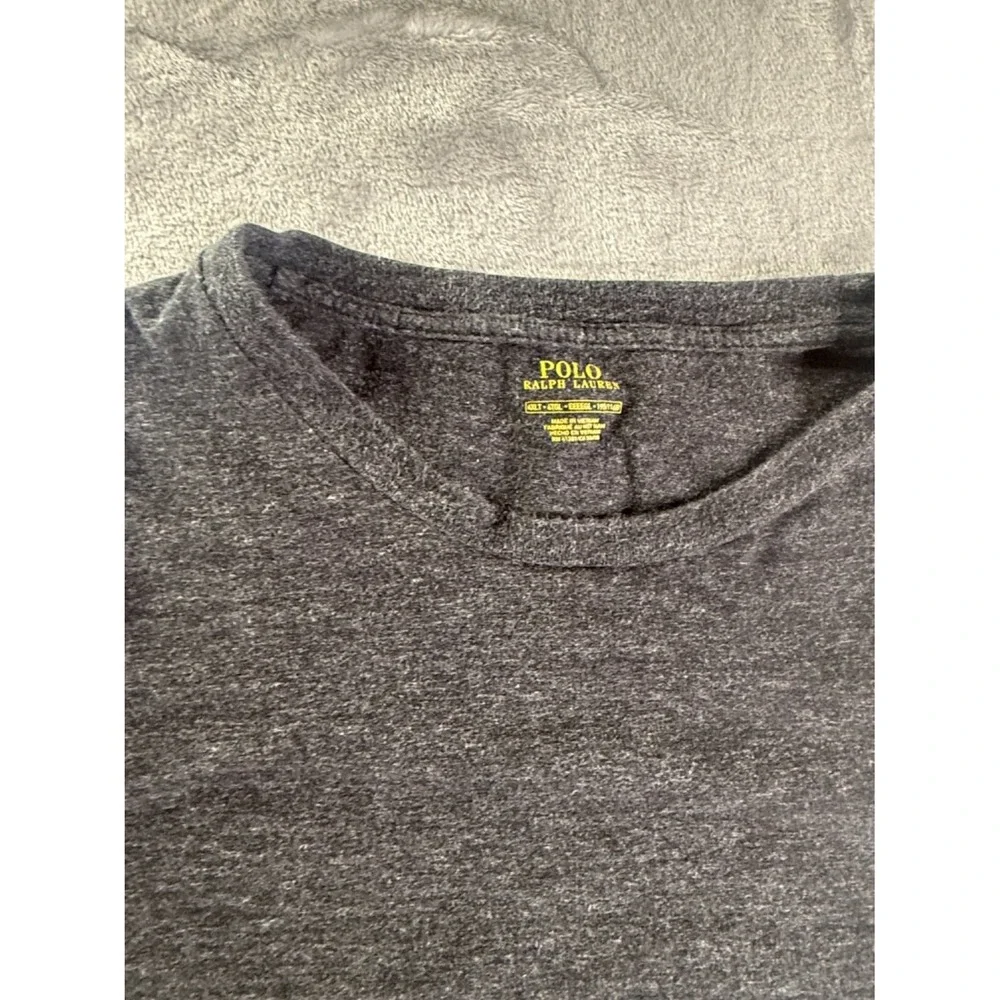 Polo Ralph Lauren Classic Fit Men's T-Shirt 4 Xlt Gray Ribbed Crew Neck